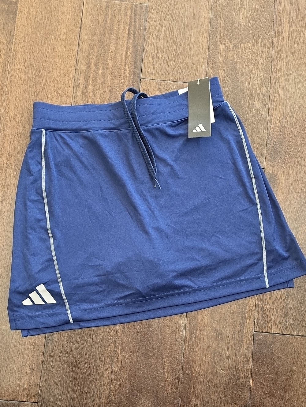 Adidas Navy Blue & White Utility Skort Skirt Athletic Built-In Shorts Small NWT